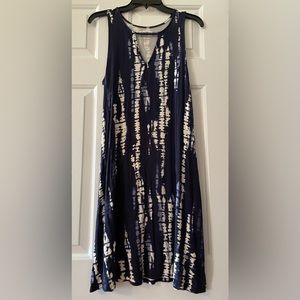 Maurices 24/7 Dress Navy & Cream Size M